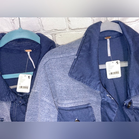 NWT Free People Ruby Shacket - Navy/Oceana Blue - Oversized - XS & Medium - Picture 17 of 17